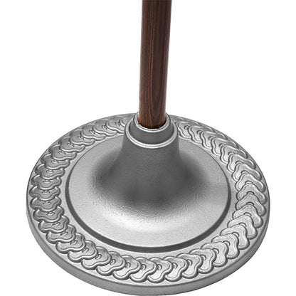 FRF FLAG Indoor Flag Pole Floor Stands, Silver Iron Interior Flag Holder Stands, Pouch with Base, Flag Pole Base for 1.3 Inch,1.1 and 0.9 Inch Diameter Flag Pole