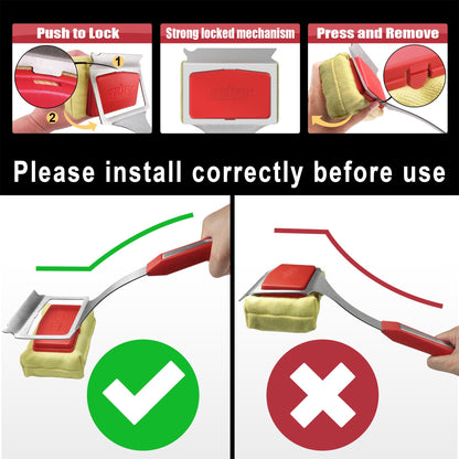 GRILLART Grill Brush Bristle Free, Replaceable BBQ Cleaning Pad (No Handle), Safe Replacement Cleaning Pad/Head for Cast Iron/Stainless Steel Grates - Red