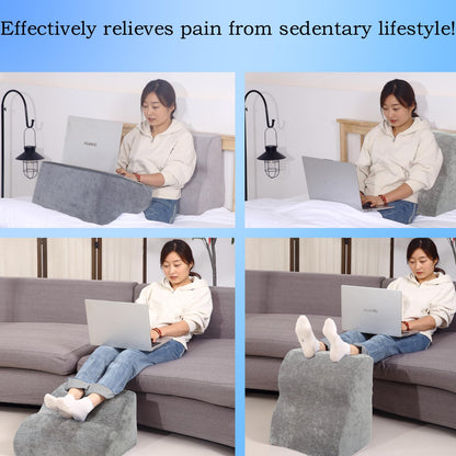 OpyTikar Foot Rest for Under Desk at Work.Multifunctional 3-Tier Foot Stool,with Washable Footrest.for Under Desk,Office Chair Gaming Chair & Sofa,Leg Elevation Pillow,Supports Posture -Dark Grey