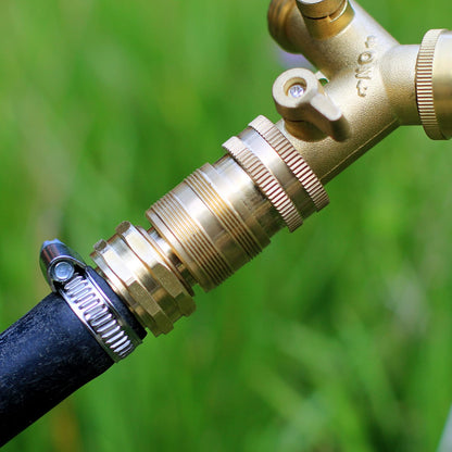 SIGURANTA Garden Hose Quick Connect Solid Brass 3/4 inch GHT Internal Thread Quick Connect Fittings Famale Quick Connector 2 Set