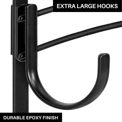 LYNK Professional® Home™ Over the Door Hooks - 9 Hook – Over the Door Coat Rack - Over the Door Hanger - Hanging Towels or Clothes - Bathroom, Bedroom, Laundry Room - Lifetime Ltd. Warranty, Black