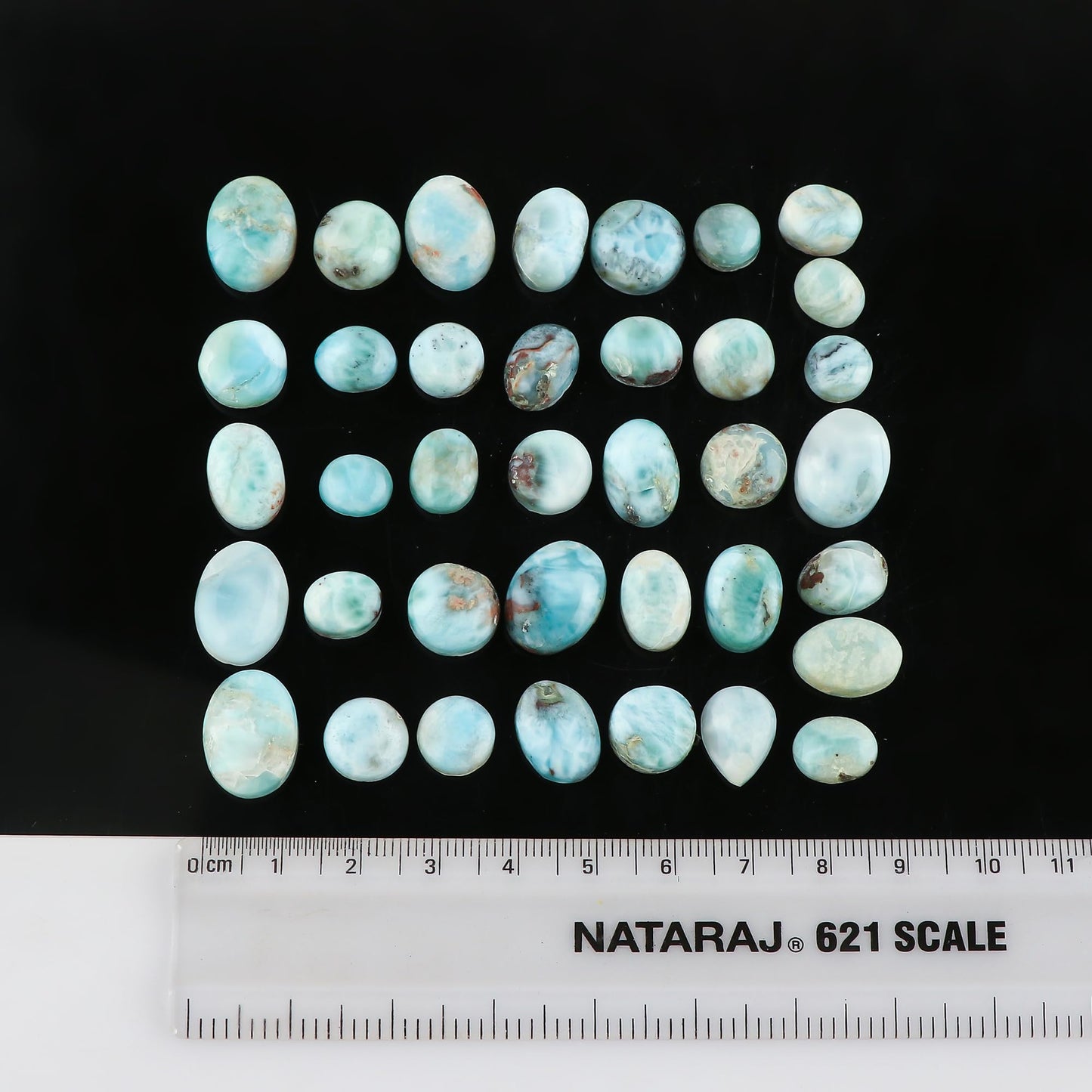 Gemkora 100cts Natural Larimar Gemstones Wholesale Cabochons Lot, Jewelry Making Loose Gemstone, Polished Gems, DIY, Wire Wrapping, Reiki, Wikka, Healing Crystals, Bulk Gemstone Deal [B-Grade]