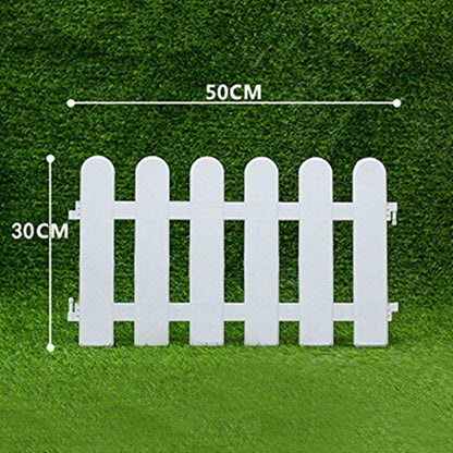 Hrpa Christmas Tree Fence,4pcs White Plastic Picket Fence for Miniature Home Garden Christmas Xmas Tree Wedding Party Decoration