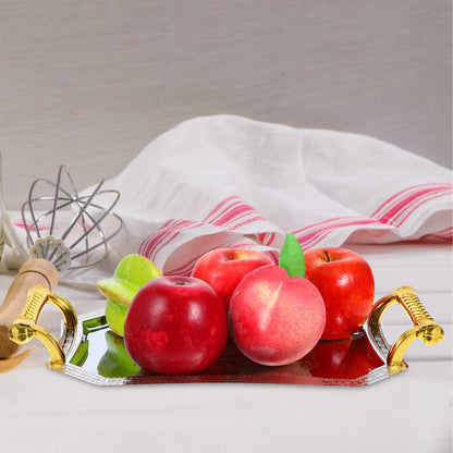 Hemoton Carved Fruit Tray 11.02X7.87X4.72In Decorative Serving Tray for Snacks Desserts and Fruit Storage Multi-Function Kitchen Dining Platter