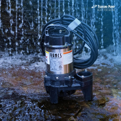 Tsurumi Pump 4-PN | Submersible Pond Pump/Waterfall Pump | 1/2 HP, 115V, 2 in Discharge | Ideal Water Feature Pump for Ponds, Fountains, Waterfalls | 80 GPM / 4800GPH