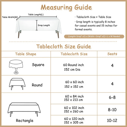 MYSKY HOME Table Cloth 60x84 in Rectangle Table, Heavy Duty Cotton Tassel Linen Look Waterproof Tablecloths Farmhouse Tablecloth, Wrinkle Free Table Cover with Beige Tassels for Kitchen Dining, Party