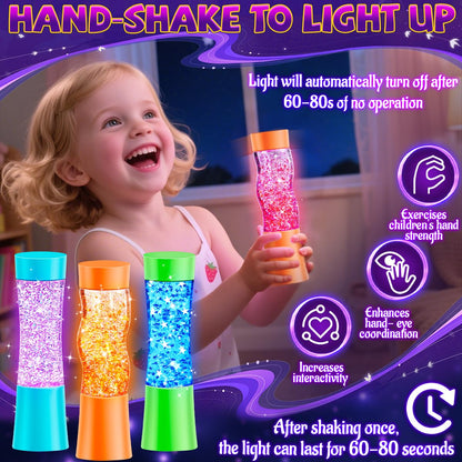 Subao 3 Pack Light Up Sensory Tubes Anxiety Relief Items,Fidget Toys for Kids & Adults,Sensory Toys for Kids with Autism Calm Down Corner Supplies,Preschool & Kindergarten Classroom Must Haves