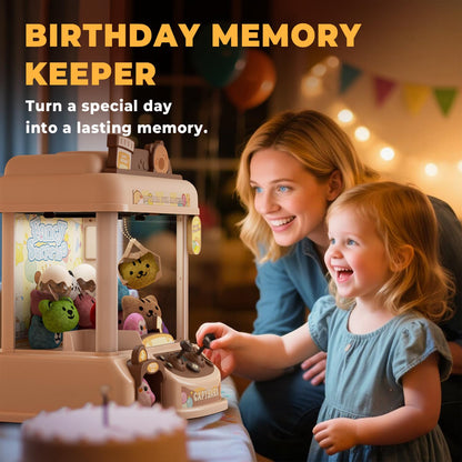 Claw Machine for Kids, Capybara Mini Machine for Age 3+, Toy Claw Machines with Plush and Squishy Prizes for Girls, Candy Grabber Dispenser Toy for Boys, Birthday Gifts for Kids Age 3 4 5 6 7 8