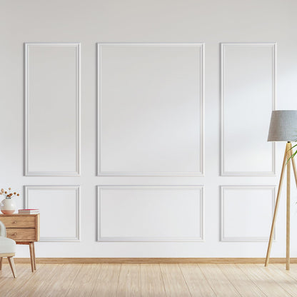 NOTASA Peel and Stick Wall Molding Kit, Accent Wall Panels for Interior Wall Decor with Double-Sided Tape, 3 Set Pre-Cut PS Wainscoting Panels (50 * 40 in)