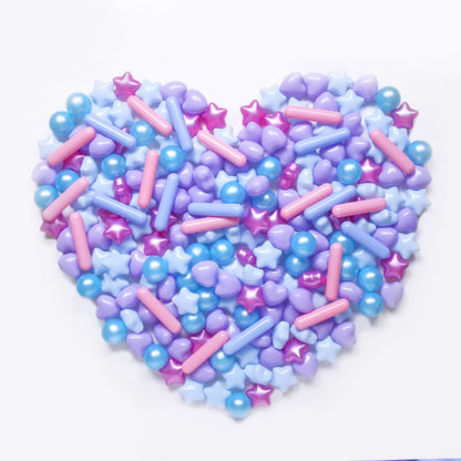 STARBOLO Ball Pit Balls - Pack of 500pcs Crush Proof Plastic Children's Toy Balls Mermaid Ocean Balls for Birthday Party Christmas Water Toy Indoor Outdoor,4 Shapes.