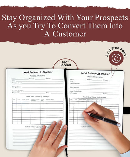The Closer's Notebook: Sales Journal & CRM Notebook for Sales Reps, Sales man tracking, Prospecting, follow up notebook, Overcoming objections, Goal setting planner & Sales Log book