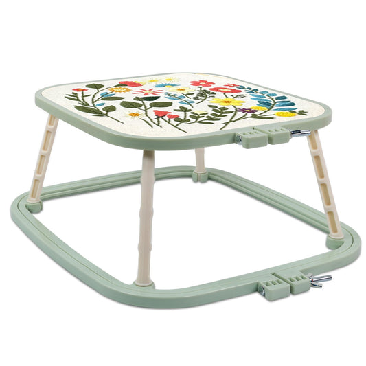 Guofa 2-Layer Embroidery Frame Stand – Adjustable Trapezoid Hoop Holder for Cross Stitch, Needlework, Quilting, Punch Needle & Sewing Crafts – Durable Plastic Hoops for Table or Lap