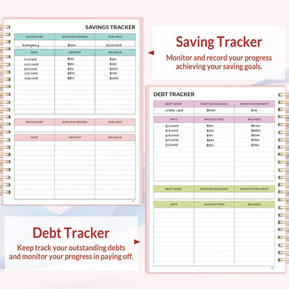 2026 Budget Planner - Monthly Budget Book from JAN 2026 - DEC 2026 with Expense Tracker Notebook, A4 Size (8.5" x 11") Bill Organizer & Finance Planner Account Book to Manage Your Finances, Pink