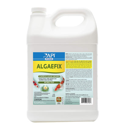 API POND ALGAEFIX (1 gallon) Pond Algae Control - Copper Free - Clean, Clear Water - Up to 38400 Gallons - Safe for Fish, Plants - Water Gardens, Fountains - Natural Active Ingredient - EPA-Registered