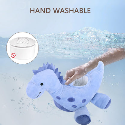 wiqins Baby Sleep Soother Cry Sensor Dinosaur Night Light Projector Baby Sound Machine Plush Stuffed Animal Toys for Boys Girls Pillow Ceiling for Toddler Lullabies & White Noise Sound