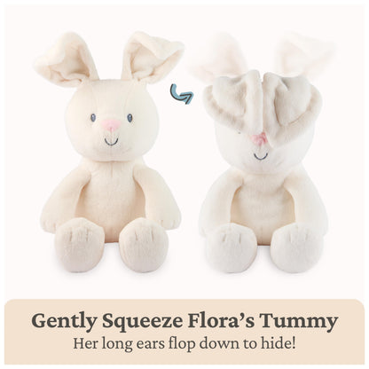 GUND Baby Peek-a-Boo Flora Bunny Plush, Bunny Rabbit Stuffed Animal, Baby Toy for Ages 0 and Up, Cream, 7" (Batteries Not Required)