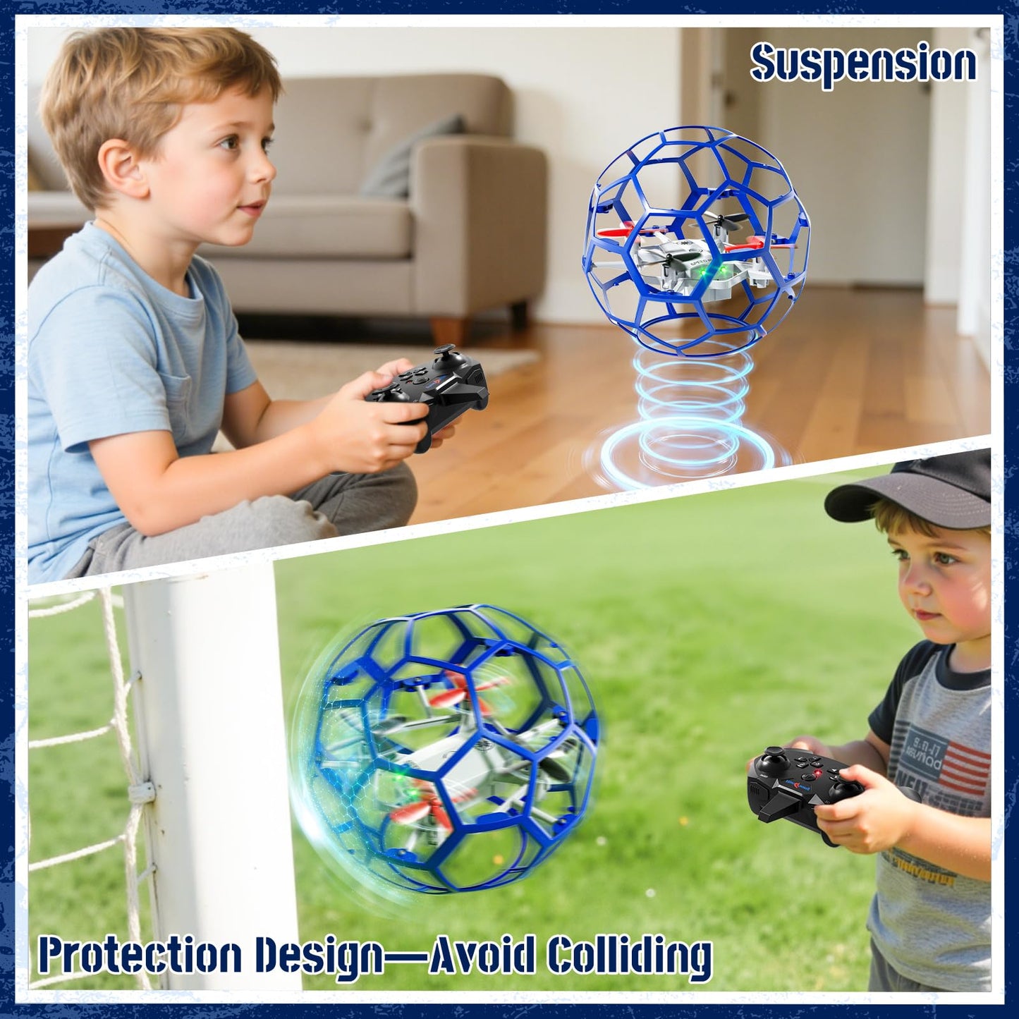 JUKUDAHU Remote Control Helicopter for Kids 8-12, 2.4 GHz RC Helicopter Ball with Lights, 360° Flips, Flying Toy Ball, Outdoor Toy for Boys Girls Ages 8-16, Toy Gifts for 8 9 10 11 12