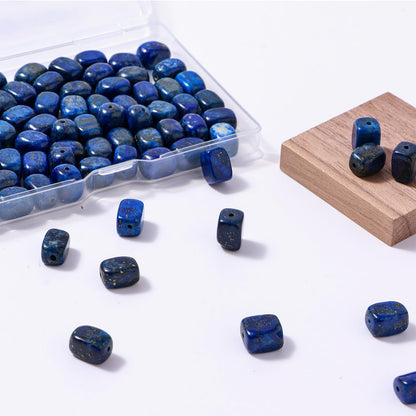 Natural Large Lapis Lazuli Cube Stone Beads 8x11mm 38cm/str Loose Semi Gemstone Stone Square Beads for Making Bracelets Necklace