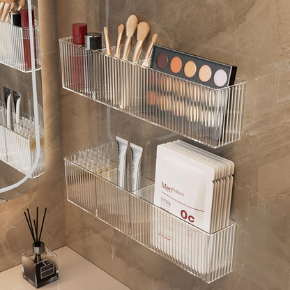MAKIOTEKO 2 Pack Wall Mount Marker Organizer, Makeup Organizer Hanging Storage Organizer Bin Floating Shelves for Office Bathroom Kitchen Bedroom (Large)