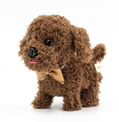 WEofferwhatYOUwant Labradoodle Robot Dog – Interactive Plush Puppy Toy That Walks and Barks – Goldendoodle Stuffed Animal with Sounds – Cuddly Educational Gift for Toddlers 18+ Months