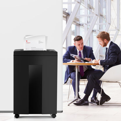 WOLVERINE 18-Sheet Shredders for Home Office Heavy Duty P-4 Security Level Crosscut Paper Shredder Paper/CD/Card Ultra Quiet Paper Shredder for Home with 6 Gallons Pullout Waste Bin SD9113(Black ETL)