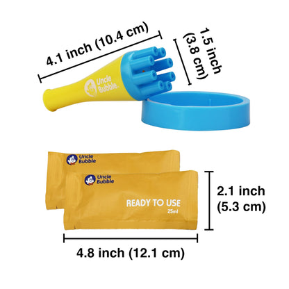 Uncle Bubble Blower for Kids and Toddlers, Mini Bubble Blower Makes Thousands of Bubbles Ease, Plastic Reduction Version
