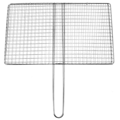BESPORTBLE Fish Grill Basket, Fish Grilling Basket for Outdoor Stainless Steel Folding Grill Accessories Grill Basket for Bar Camping Picnics Parties