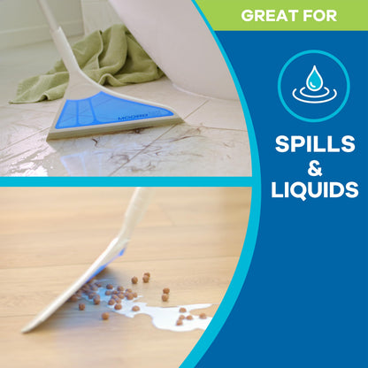 Helio AirBroom 3 Piece Kit All Surface Sweeper and Squeegee for Wet and Dry Cleaning Dust, Dirt, Liquids, Pet Hair, Tile, Hardwood Floors, Carpet, Furniture, Windows, Shower Doors As Seen on TV