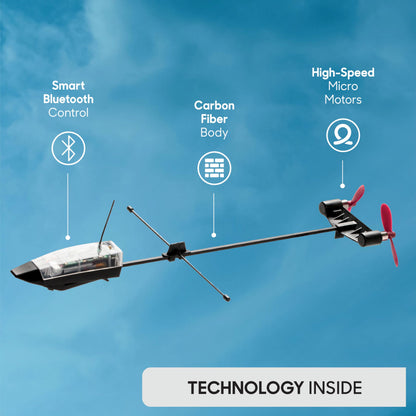 POWERUP 4.0 The Next-Generation Smartphone Controlled Paper Airplane Kit, RC Controlled. Easy to Fly with Autopilot & Gyro Stabilizer. for Hobbyists, Pilots, Tinkerers.