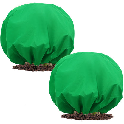 NNG 2PCS 8.1ft Dia. Round Winter Plant Covers Reusable Tree Freeze Protection with Drawstring Potted Plant Frost Blanket Outdoor Shrub Plant Cover for Winter Garden Potted Vegetable
