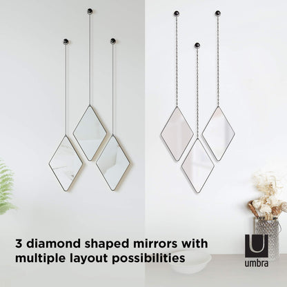 Umbra Dima Mirrors, Set of 3, Trio of Decorative Mirrors