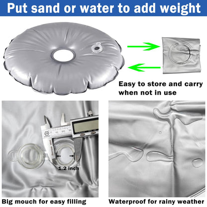 CS&BEAUTY Feather Flag Stand Base and Weight Bag for Feather Flag Pole,Heavy Duty Flag Pole Holder Flat Ground Stake for Swooper Flag and Feather Banner Pole