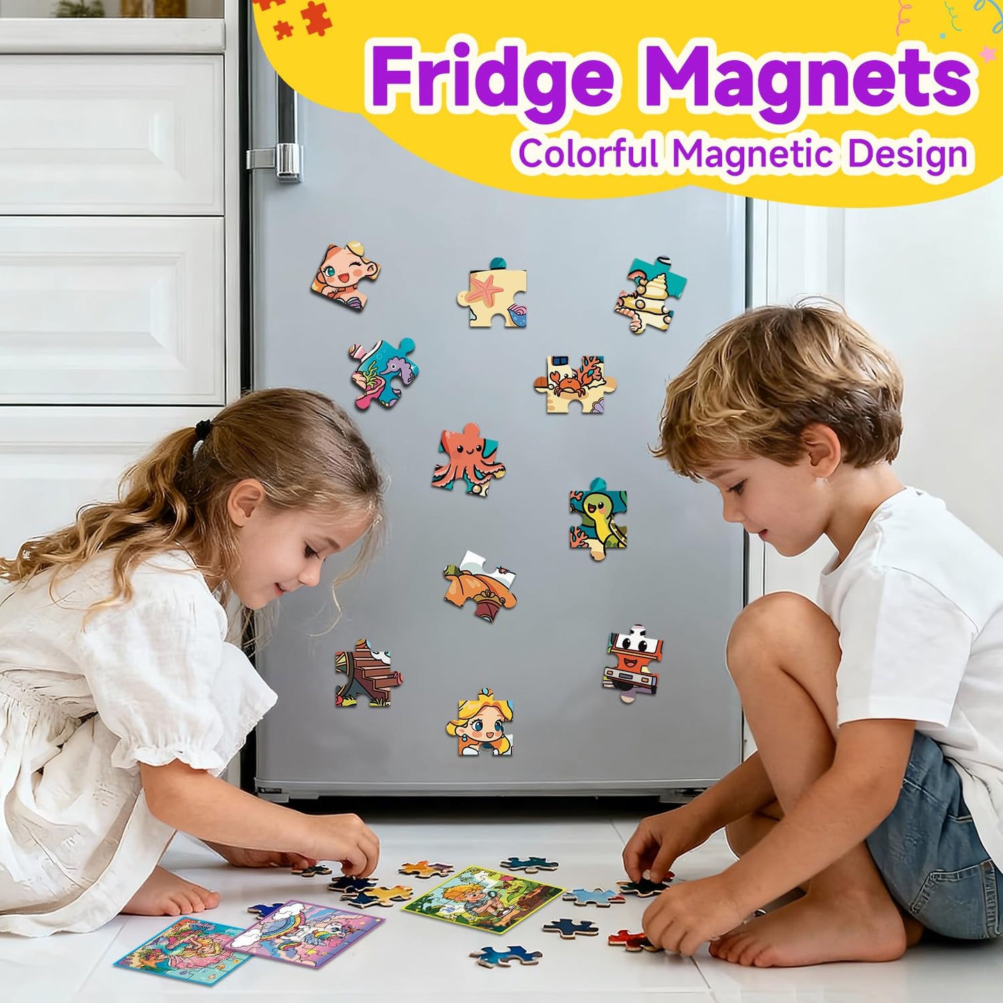 WAWIBEE 24 Pack Easter Party Favors for Kids, Magnetic Puzzle Books Bulk for Toddlers 3-5 & Kids 4-8, Goodie Bag Stuffers, Classroom Prizes, Birthday Return Valentine’s Day Gifts, Travel