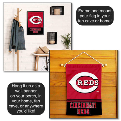 Cincinnati Reds Double Sided Garden Flag