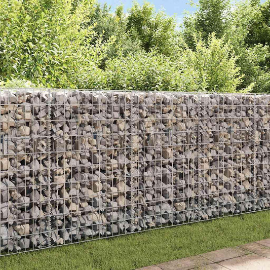 Gabion Basket Galvanized Steel 47.2"x11.8"x39.4" Rustproof Metal Fence Mesh Panels Easy to Assemble Fence Kit for Garden Border Yard Edge Fencing Outdoor Use