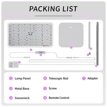 BESTVA 18W Grow Lights for Indoor Plants with Stand, Full Spectrum LED Plant Light for Indoor Plants,12-59 Inches Height Adjustable Growing Lamp with Auto On/Off Timer 4H/8H/12H, 4 Dimmable Brightnes