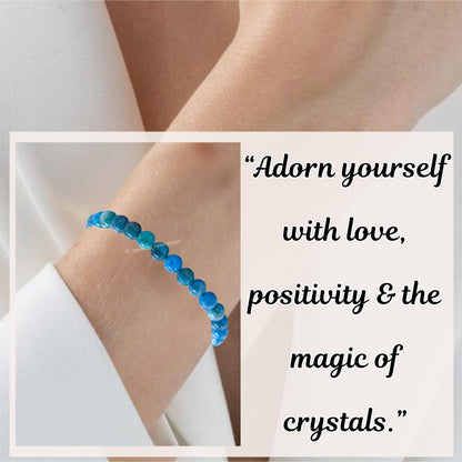 Amazing Gemstone Apatite Bracelet for Women Men's Gifts - Protection Healing Crystal Bracelet - 6mm Gemstone Beaded Adjustable Bracelet Pulseras Para Hombres Mujer Stocking Stuffers
