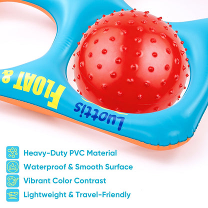 Luottis Inflatable Tic Tac Toe Pool Game Set – Pool Toys with 10 Balls, Fun for Kids, Teens, Adults, Family, Party, Beach, Outdoor & Indoor, 2-10 Players
