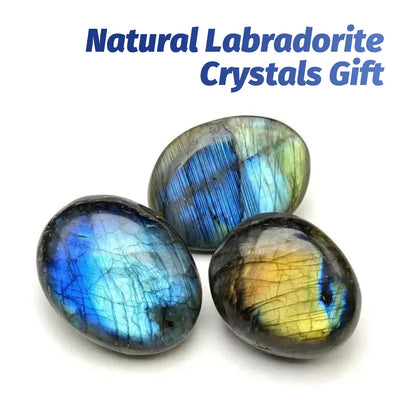 1PC Labradorite Crystals, Large Size Gemstone Labradorite Palm Stone, Irregular Shaped Labradorite Healing Stones, Natural Hand Carved Worry Stone Crystals for Meditation