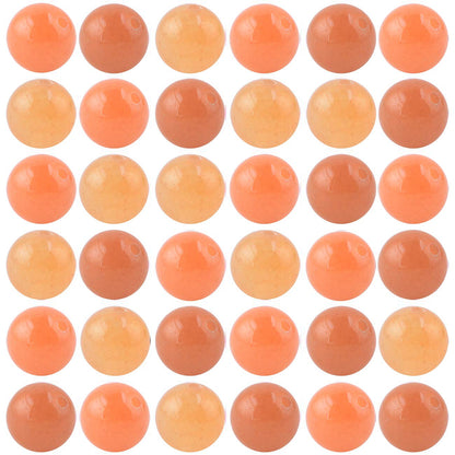 Natural Stone Beads 100pcs Round Genuine Real Stone Beading Loose Gemstones Hole Size 1mm DIY Smooth Bead for Bracelet Necklace Earrings Jewelry Making (Red Aventurine, 8mm)