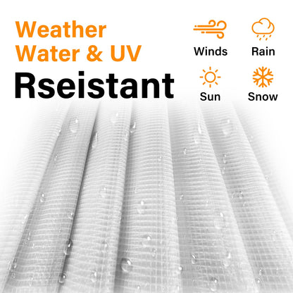 16 Mil Greenhouse Cover,Clear Plastic Tarps Heavy Duty Waterproof 16x20FT,UV Resistant Poly Clear Tarps with Grommets, Greenhouse Heavy Duty Tarp for Gardening,Farming,Nursery,Garden