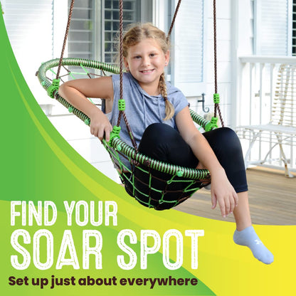 Swurfer Tree Swing – Swing Chair, Outdoor Swings for Kids, Tree Swings for Kids and Adults Outdoor, Weather Resistant, Heavy Duty Metal Frame Multi-Position, Ages 4 and Up, Holds up to 200lbs