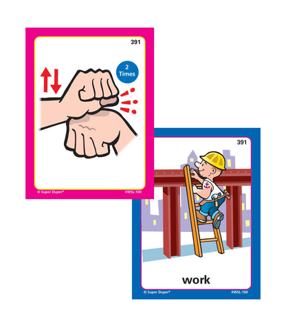 Super Duper Publications| 400 American Sign Language (ASL) Flash Cards Fun Deck | Educational Learning Resource for Children