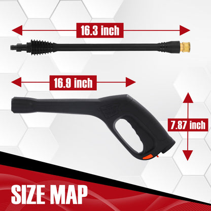 JOEJET Pressure Washer Spray Gun and Hose 32FT, Extension Wand and 5 Nozzle Tips, Compatible with Some Portland Husky Black Decker Ford Pulsar ShopForce Taskforce Powerwasher Power Washer