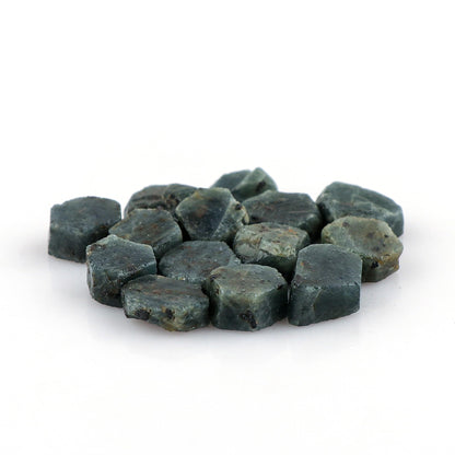CRYSTALIS 100cts Natural Blue-Sapphire Raw Crystals, Loose Gemstone Wholesale Bulk Rough Jewelry Making Supply, Chakra And Healing Raw Stones, Wire Wrapping, DIY, Tumbling, Gem Collection
