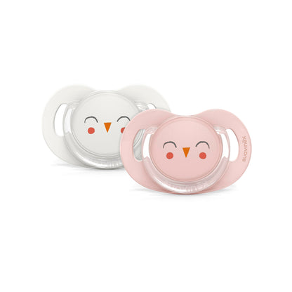 Suavinex Bonhomia SX PRO Physiological Pacifier, Supports Breastfeeding Babies, Pacifiers 6-18 Months, 2 Pack Baby Pacifier, Baby Accessories, (Pink/Beige)