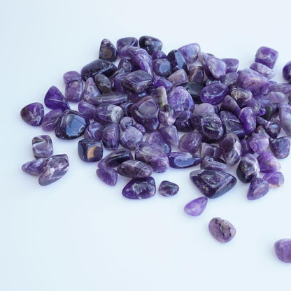 Sisamn 3Lb Amethyst Crystal Tumbled Stone Bulk Healing Crystals Stones Set Polished Raw Amethyst Crystal Stones Rocks for Jewelry Making, Reiki Healing