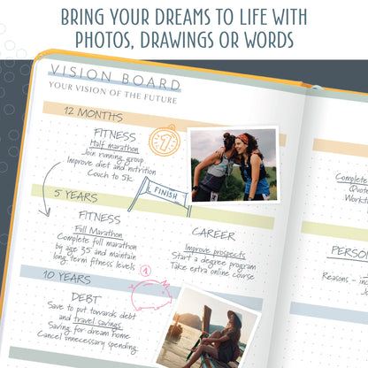 Boxclever Press Goal Planner – Luxury Undated Weekly Planner to Increase Productivity & Achieve your Goals. Weekly, Monthly, Quarterly Undated Planner with Vision Boards & Habit Trackers. 8.5 x 5.5ins