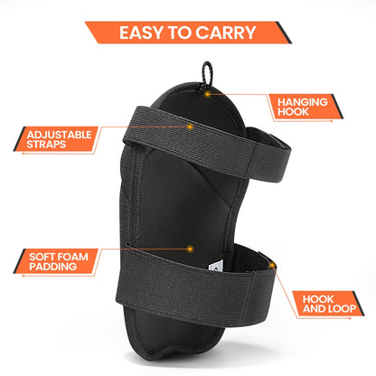 TUFFWORX Professional Knee Pads with Adjustable Straps, Kneepad Heavy Duty Foam Padding, Black