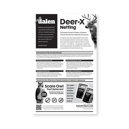 Dalen Deer-X Protective Netting for Gardens & Landscapes - 7 ft x 100 ft Black Garden Netting, 3/4-inch Mesh - Helps Deter Deer from Vegetables, Fruits & Flowers - Made of Weather-Resistant Plastic